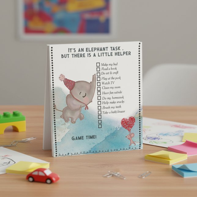 It's an Elephant Task- Kids Daily Checklist  Anteckningsblock (It's an Elephant Task- Kids Daily Checklist Notepad)