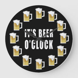 It's Beer O'clock - Funny Clock Design Stor Klocka