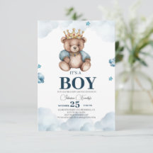 IT'S BOY Bear Baby Shower