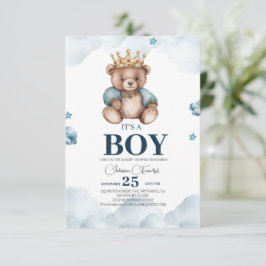 IT'S BOY Bear Baby Shower OSA Kort