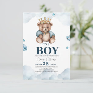 IT'S BOY Bear Baby Shower OSA Kort