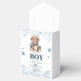 IT'S BOY Bear Baby Shower Presentaskar