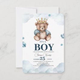 IT'S BOY Bear Baby Shower Tack Kort