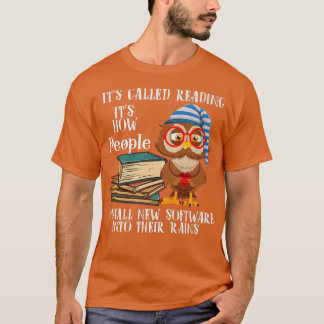 It's Called Reading Book Lover Owl  T Shirt
