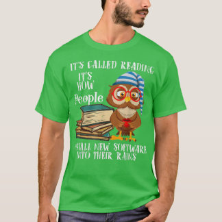 It's Called Reading Book Lover Owl T Shirt