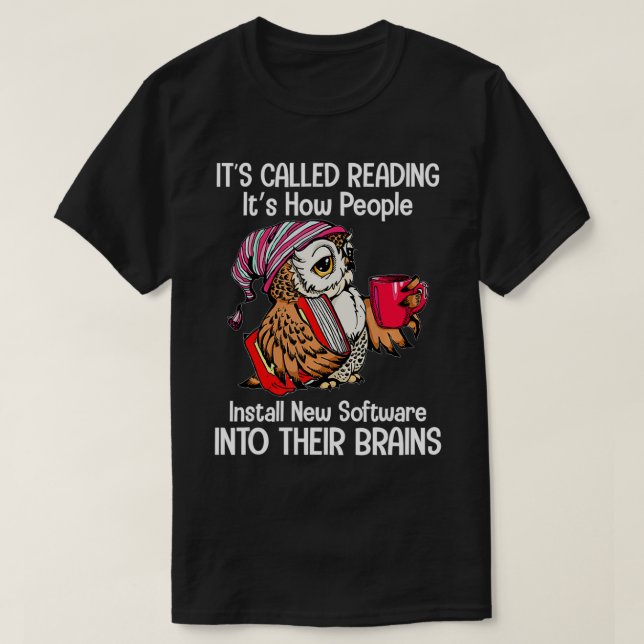 Its called reading tshirt reader reading owl lover t shirt (Design framsida)