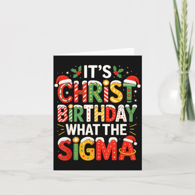 It's Christ Birthday Sigma Christian Christmas  Kort (Framsida)