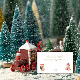 It's Cold Outside Bear Diaper Raffle Baby Shower Tilläggskort