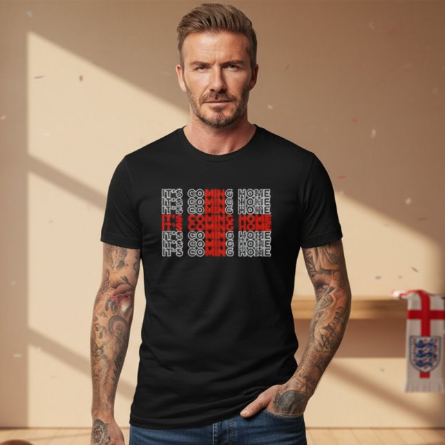 It's Coming Home England Football Fan T Shirt (It's Coming Home England Football Fan Typography T-Shirt)