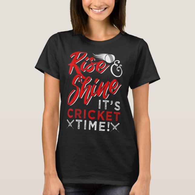It's Crickets Timee For Men Women  Crickett Player T Shirt (Framsida)
