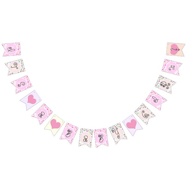 ☆ITS ett anpassningsbarbaner för BABY GIRL☆ Vimplar (Alla)