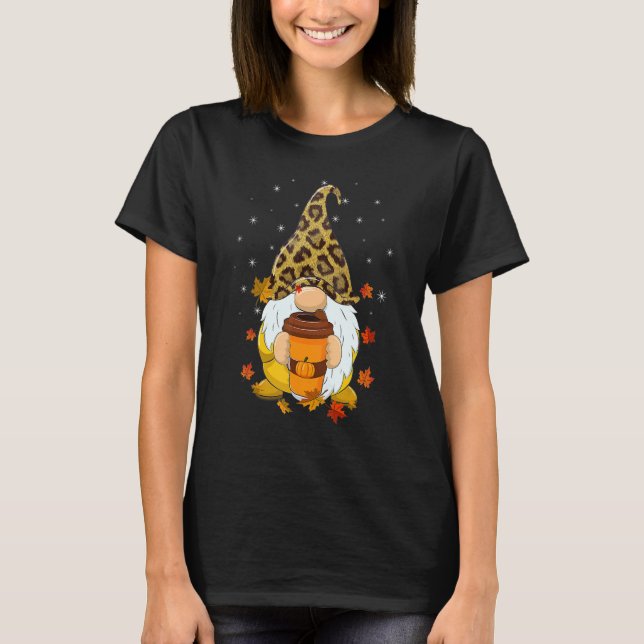 It's Fall Y'all Gnome Pumpkin Spice Latte Happy Th T Shirt (Framsida)
