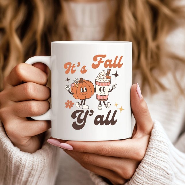 It's Fall Y'all Pumpkin Spice Latte Kaffemugg (Skapare uppladdad)