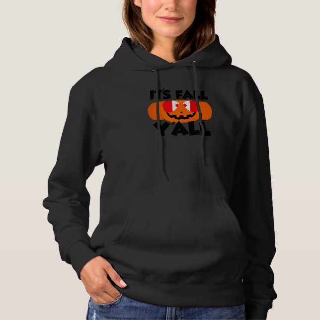 It's Fall Y'all Thanksgiving Pumpkin Canada Glasse T Shirt (Framsida)