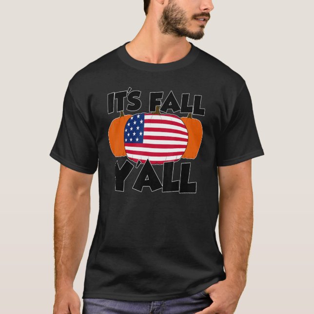 It's Fall Y'all Thanksgiving Pumpkin Canada T Shirt (Framsida)