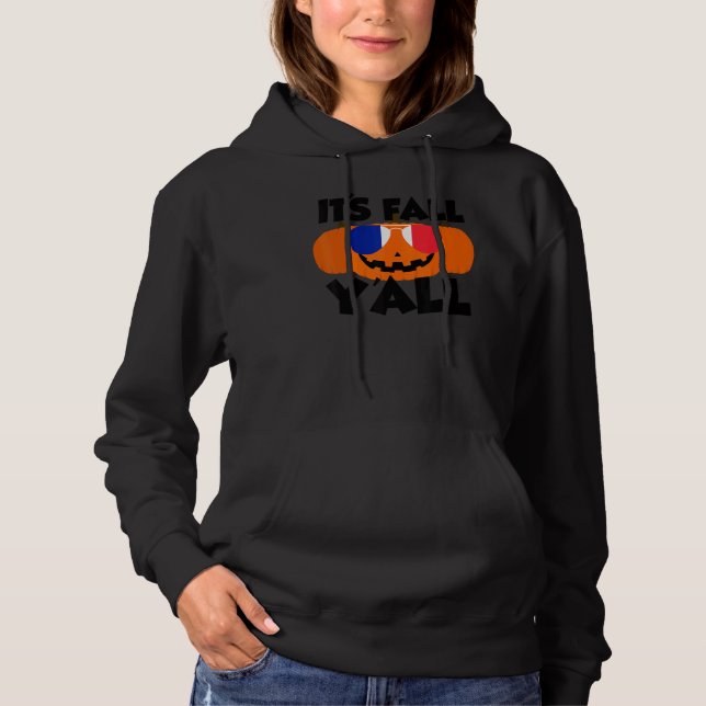 It's Fall Y'all Thanksgiving Pumpkin France Glasse T Shirt (Framsida)