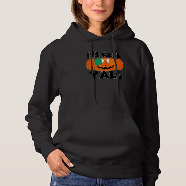 It's Fall Y'all Thanksgiving Pumpkin Ireland Glass T Shirt (Framsida)