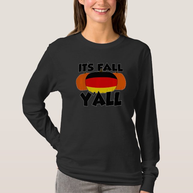 It's Fall Y'all Thanksgiving Pumpkin Italy  1 T Shirt (Framsida)