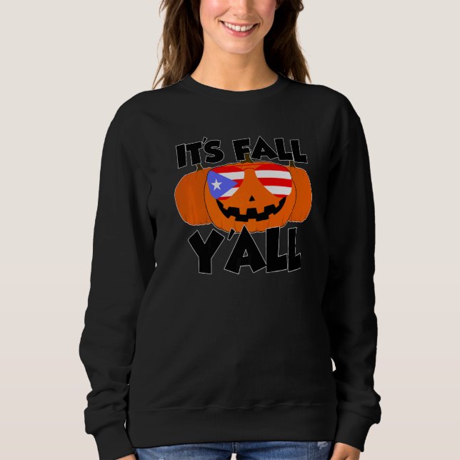 It's Fall Y'all Thanksgiving Pumpkin Puertorico Gl T Shirt (Framsida)