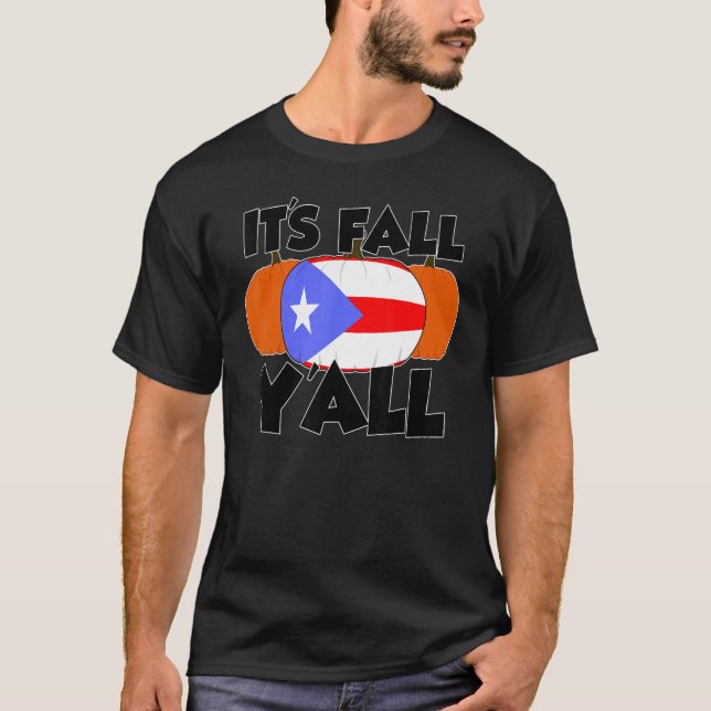 It's Fall Y'all Thanksgiving Pumpkin Texas T Shirt (Framsida)