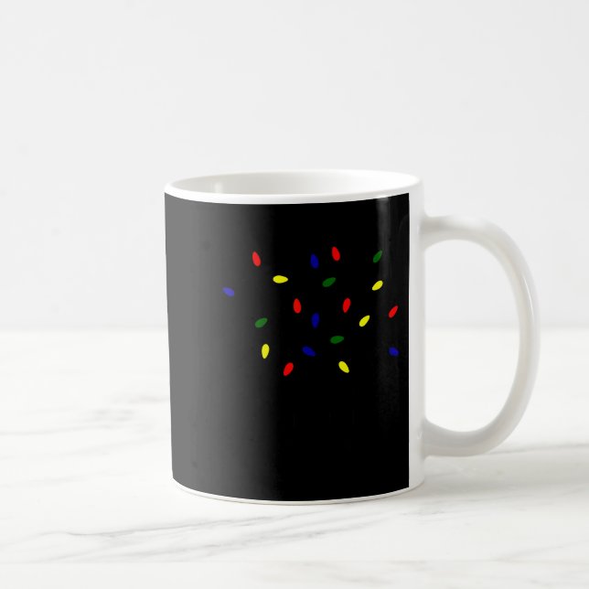 It's Fine I'm Fine Christmas Lights Teacher Xmas  Kaffemugg (Höger)