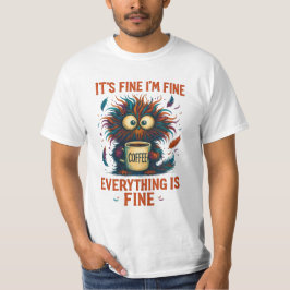 It's Fine I'm Fine Coffee Cat Shirt – Funny Sarcas T