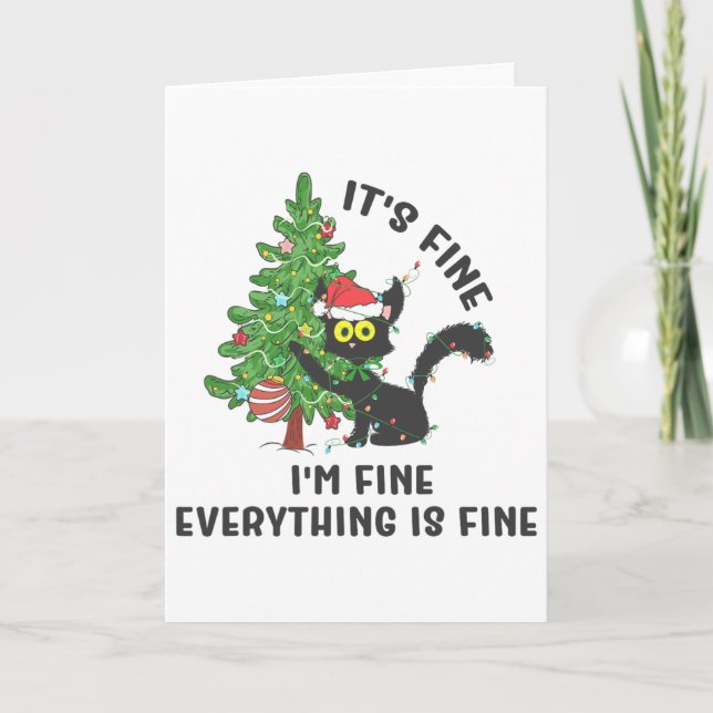 It's Fine Im Fine Everything Is Fine Elf Xmas Matc Kort (Framsida)