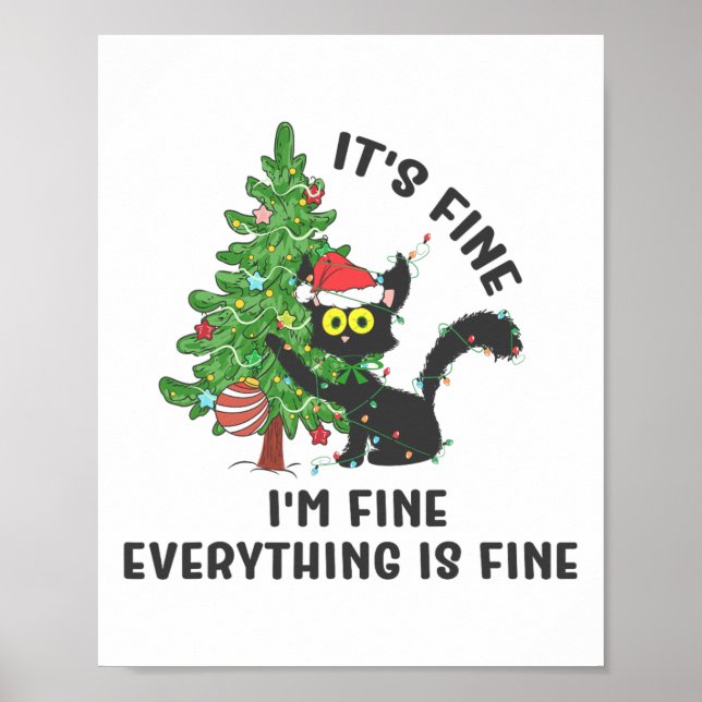 It's Fine Im Fine Everything Is Fine Elf Xmas Matc Poster (Framsidan)