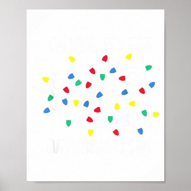 It's Fine I'm Fine Everything Is Fine Funny Christ Poster (Framsidan)