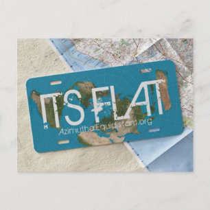 ITS FLAT-vykort AzimuthalEquidistant.org Vykort