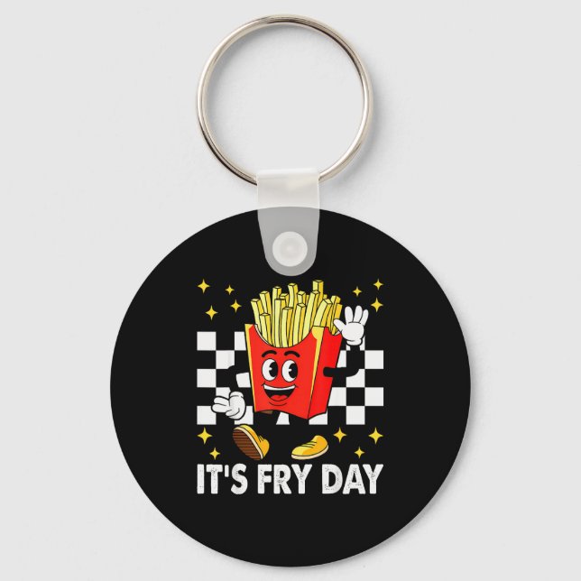 It's Fry Day - Funny French Fries Fast Food  Nyckelring (Framsida)