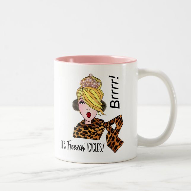 ’It's fryezin’ Icicles’ Diva Two-Tone Coffee Mugg (Höger)