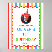 Its Fun To Be One 1st Birthday Photo Welcome Sign