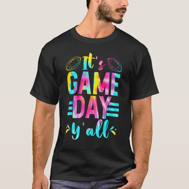 It's Game Day Y'all  Football Game Day Football T Shirt (Framsida)