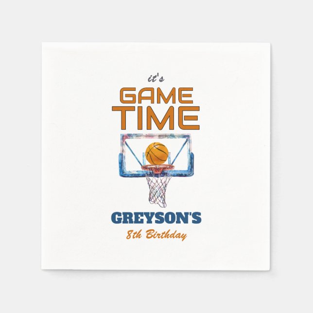 It's Game Time Any Age Birthday Pappersservett (Framsidan)