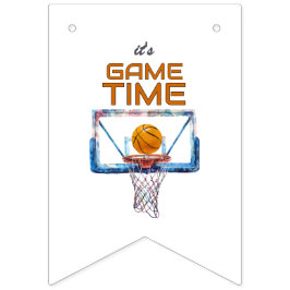 It's Game Time Basketboll Alla Åldrar Vimplar