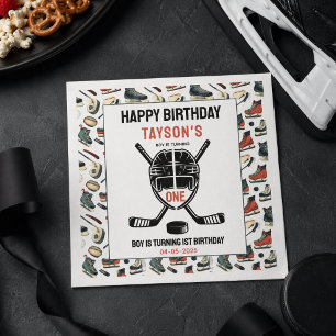 It's Game Time Hockey 1-årsfest Pappersservett