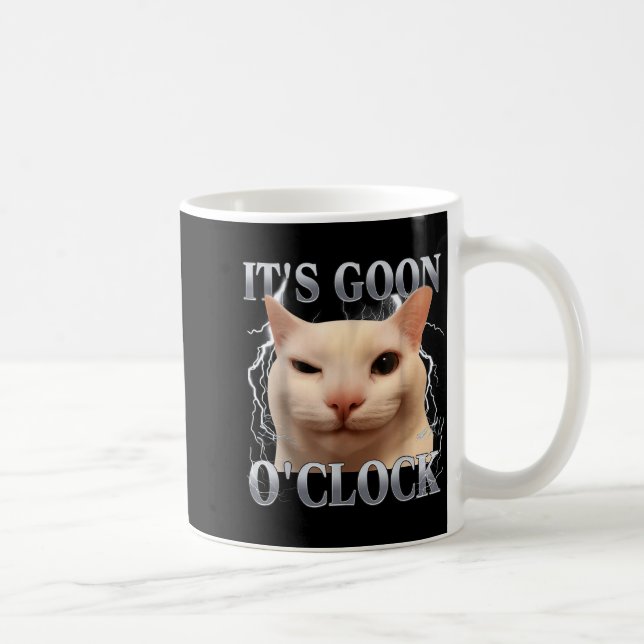It's Goon O'clock Funny Cat Meme Men Women Humor S Kaffemugg (Höger)