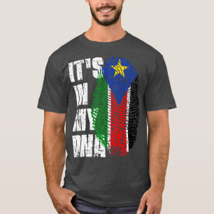 ITS I MIN DNA South Sudan Flagga Boy Gift T Shirt