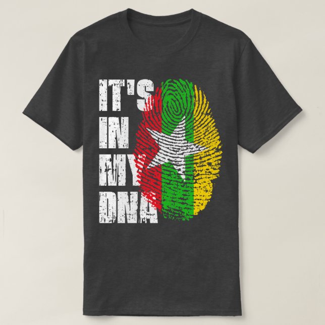 ITS IN I MY DNA Myanmar Flagga Boy Girl Gift T Shirt (Design framsida)