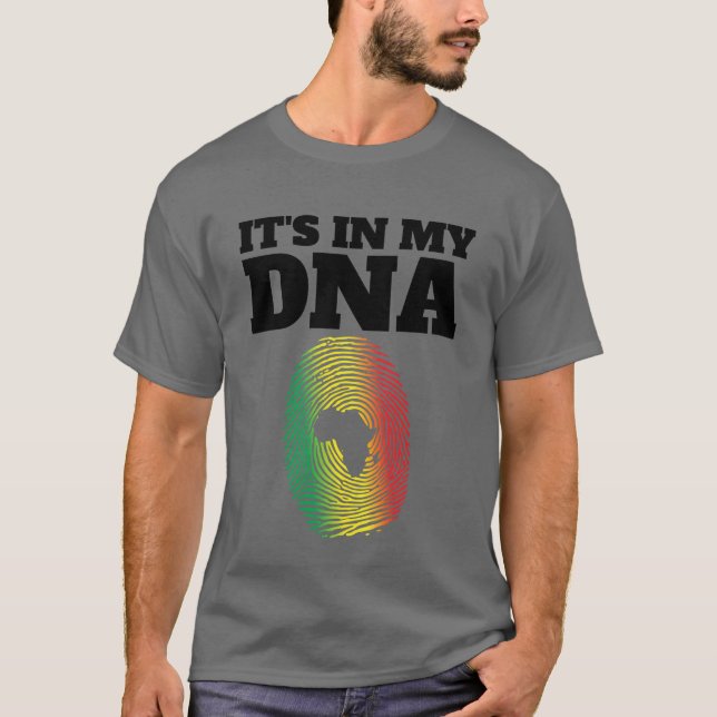 It's In My DNA African Juneteenth Fingerprint T Shirt (Framsida)