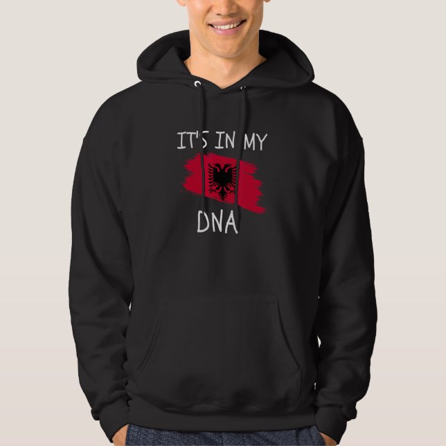 It's in my DNA Albania Flag Proud Albanian Roots Hoodie (Framsida)