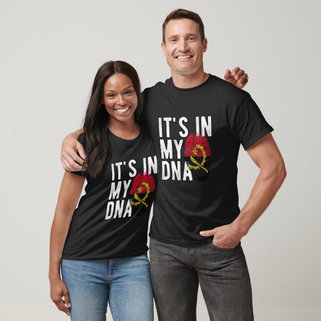 It's in my DNA Angola Flag Fingerprints T Shirt (Unisex)