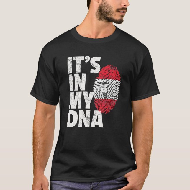 IT's IN MY DNA Austrian Austria Flag T Gift Men Wo T Shirt (Framsida)
