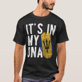 It's in my DNA Barbados Flag Fingerprints T Shirt