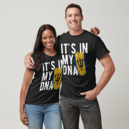 It's in my DNA Barbados Flag Fingerprints T Shirt