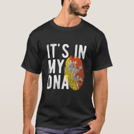 It's in my DNA Bhutan Flag Fingerprints T Shirt