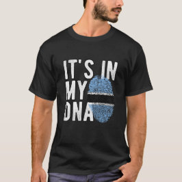 It's in my DNA Botswana Flag Fingerprints T Shirt