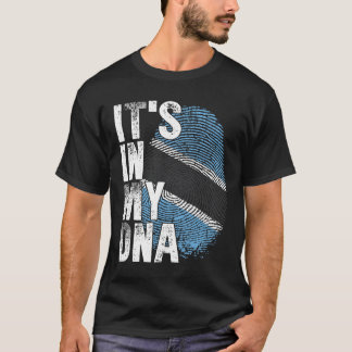 ITS IN MY DNA Botswana Flagga Motswana Pride G T Shirt