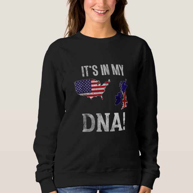 It's in my DNA British American USA Great Britain T Shirt (Framsida)